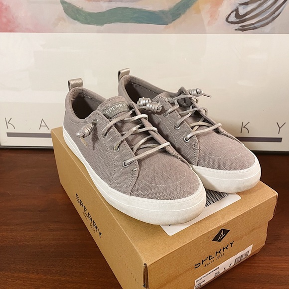 Sperry Gray Canvas Sneakers - Picture 1 of 4
